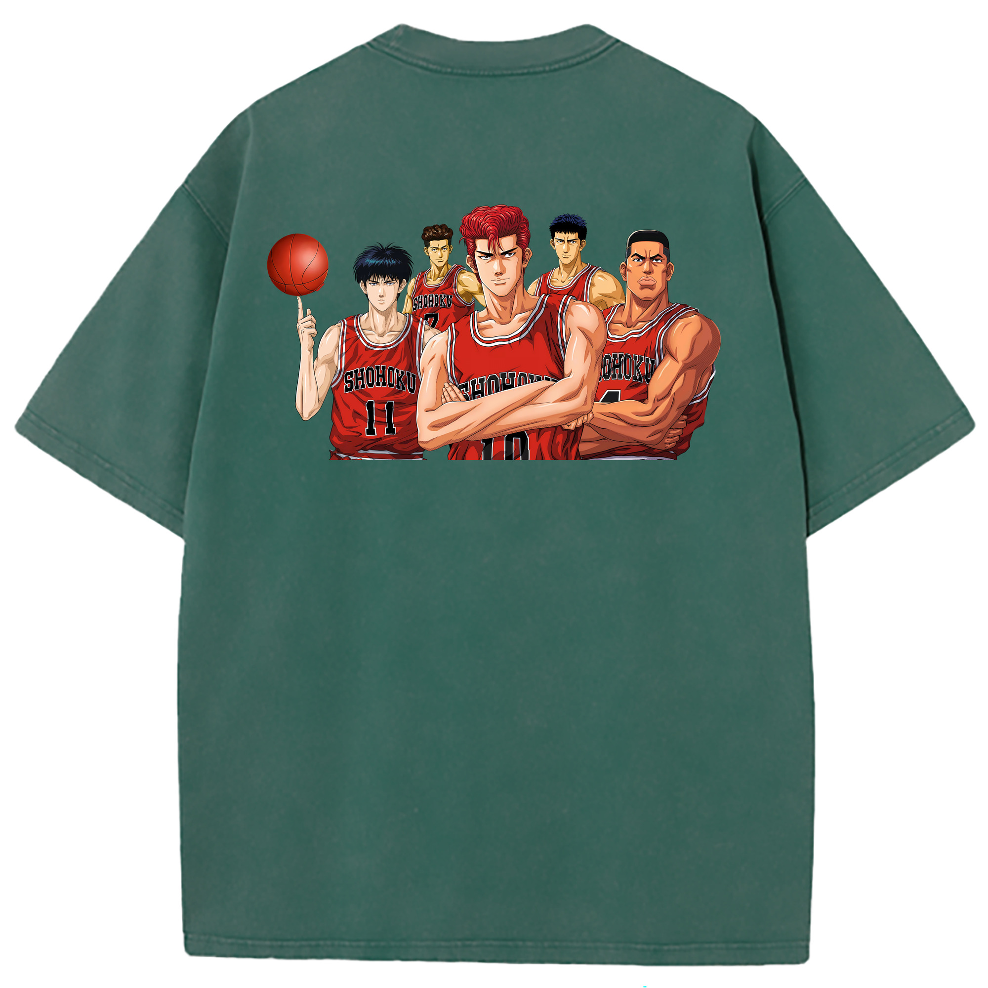 （画像用） SLAM DUNK／スラムダンク 綿100% ヴィンテージ風 半袖Tシャツ（背面プリント）